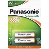 Panasonic Rechargeable Ready to Use Mignon AA NiMH 1000mAh, 2er-Pack (HHR-3LVE/2BC)