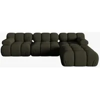 Micadoni Sofa Bellis, modular 4-Sitzer mit flachem Modul grün