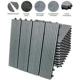 Monster-shop - 66 Terrassenfliesen wpc Grau Klickfliesen Balkonfliese Holzfliese Kunststoff 3m2