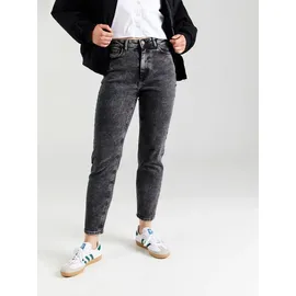 Noisy May Damen Nmmoni Hw Straight ANK Acid Az391dg Noos Gerade Jeans, Dark Grey Denim, 28W / 32L EU - 28W / 32L
