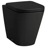 Laufen Meda Stand-WC, spülrandlos, Silent Flush, 360x540mm, Tiefspüler, H8231117160001 36x54cm, schwarz matt