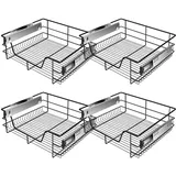KESSER® Teleskopschublade 30-60cm Schrankbreite verchromt aus Edelstahl Schubladeneinsatz für Küchenschrank Korbauszug Schrankauszug