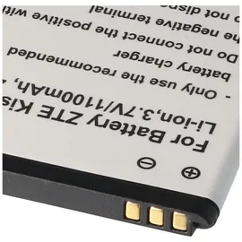 AccuCell Akku passend für ZTE Kis II Max, Li-Ion, 3,7V, 1100mAh, 4,1Wh