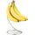 Relaxdays Bananenhalter mit rundem Standfuß, Bananenhaken, Obstaufbewahrung, Bananen, Trauben, verchromtes Eisen, silber