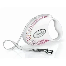FLEXI automatische Hundeleine Glam S Petite Composition weiß 3m