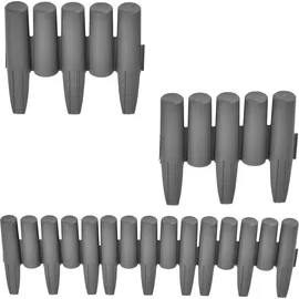 casa.pro [casa.pro] 60er Set Palisade Beetumrandung Dunkelgrau Länge 1620cm - Dunkelgrau