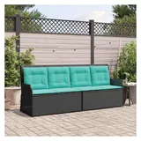 vidaXL Gartenbank 220 x 0 x 0 cm Schwarz