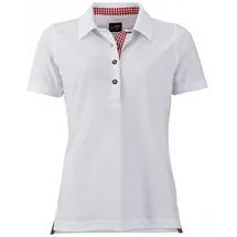 James & Nicholson Damen Trachten Piqué Polo JN715 white/red/white L