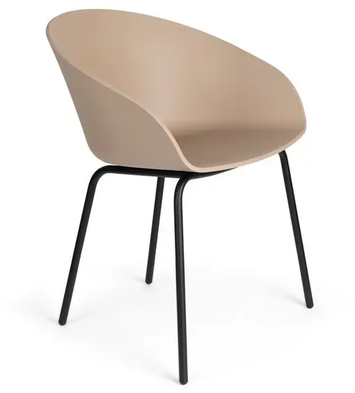 2er-Set Zuiver Stuhl Void Kunststoff Latte