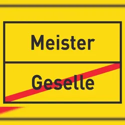 Meister Geselle Schild Ortsschild A5 (148x210mm)