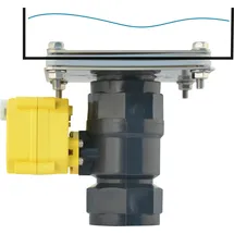 Lilie Elektrisches Kugelhahnventil 1 1/4" Rohrstecksystem Grau/Gelb