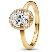 Pandora Damen-Ring Ovaler Funkelnder Heiligenschein Goldfarben, 50/15,9