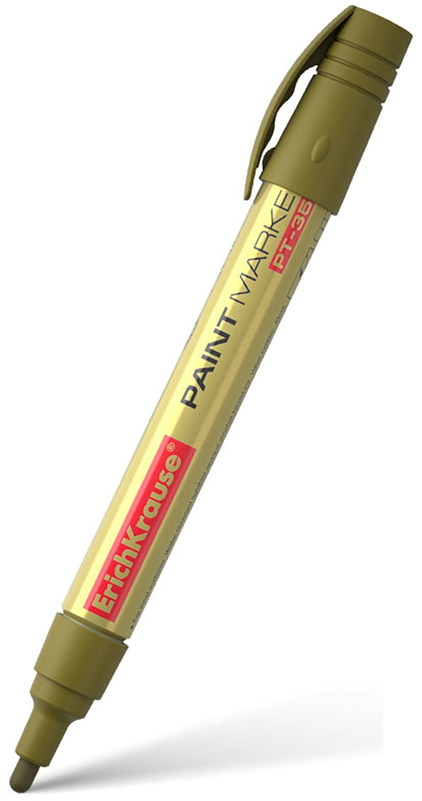 Permanent Marker Gold PT-350 wasserfest 1,5 - 2,5mm 1 Stück Marker Stifte zum Schreiben Markieren Beschriftungsstift für verschiedene Oberflächen
