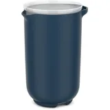 Mepal Rührbecher mit Deckel Chef it - Verschließbar, in der Kühlschranktür - Rutschfester Boden für zusätzliche Stabilität - Mikrowellen- und Spülmaschinengeeignet - 1000 ml - Navy