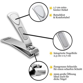 K-Pro Nagelknipser Groß - Edelstahl Fingernägel Fußnägel Nagelzwicker 1 St