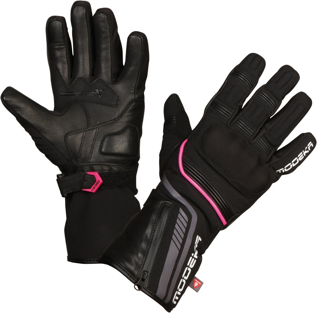Modeka Makari Damen Motorradhandschuhe, schwarz-pink, Größe XL