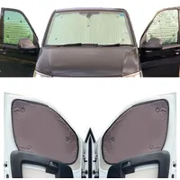 Fensterrollo-Set Kombatibel Mit Citroen Spacetourer (2017-Date)(Komplettset MWB + Scheunentore) Rückenfarbe in Braun, Reversibel und Thermisch