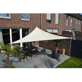 Floracord Dreiecksonnensegel Hell Elfenbein 360 cm mit Regenschutz