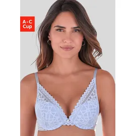 s.Oliver Push-Up BH mit Spitze, - blau - 80A