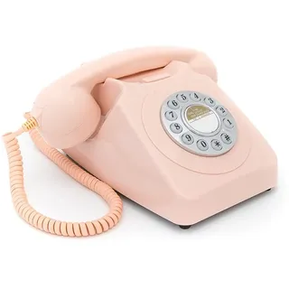GPO 746PUSHPIN - Nostalgie Telefon im 70er Jahre Design, Rosa