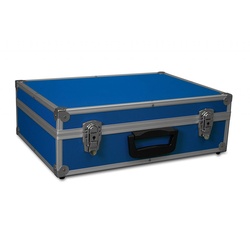 GORANDO® Transportkoffer blau | Alurahmen | 440x300x130mm | Für Werkzeuge, Kameras, Messgeräte etc.