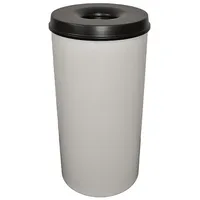 Proregal Selbstlöschender Papierkorb 50 l Grau