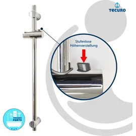tecuro Brausestange 115 cm Wandstange SUN - mit variablen Wandbefestigungen, verchromt