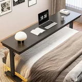 Betttisch – höhenverstellbarer Rolltisch auf Rollen für Laptop, Mobilheim, Krankenhausgebrauch, praktischer Arbeitsplatz für Schlafzimmer und Wohnräume