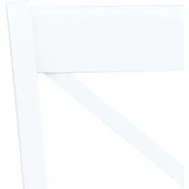 vidaXL Esszimmerstühle 2 Stk. Weiß Gummiholz Massiv