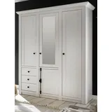 furn.design Drehtürenschrank Hooge 147 x 206 x 64 cm Weiß