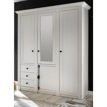 furn.design Drehtürenschrank Hooge 147 x 206 x 64 cm Weiß