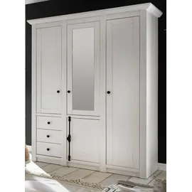 furn.design Drehtürenschrank Hooge 147 x 206 x 64 cm Weiß