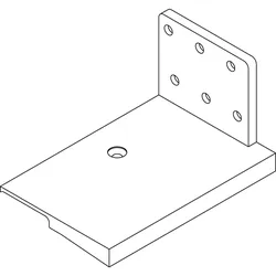 Universal-Schwellenhalter EIFEL T 80-100 mm, schwarz