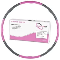 Schwungfit Hula-Hoop-Reifen 1,2 Kg Wellendesign mit 100cm Durchmesser (Hula Hoop Fitness Reifen für Erwachsene und Kinder), mit Schaumstoff Polster & Massagefunktion rosa