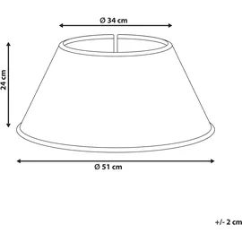 Beliani Weihnachtsbaumkragen HIVER Seegras Rot 51 cm
