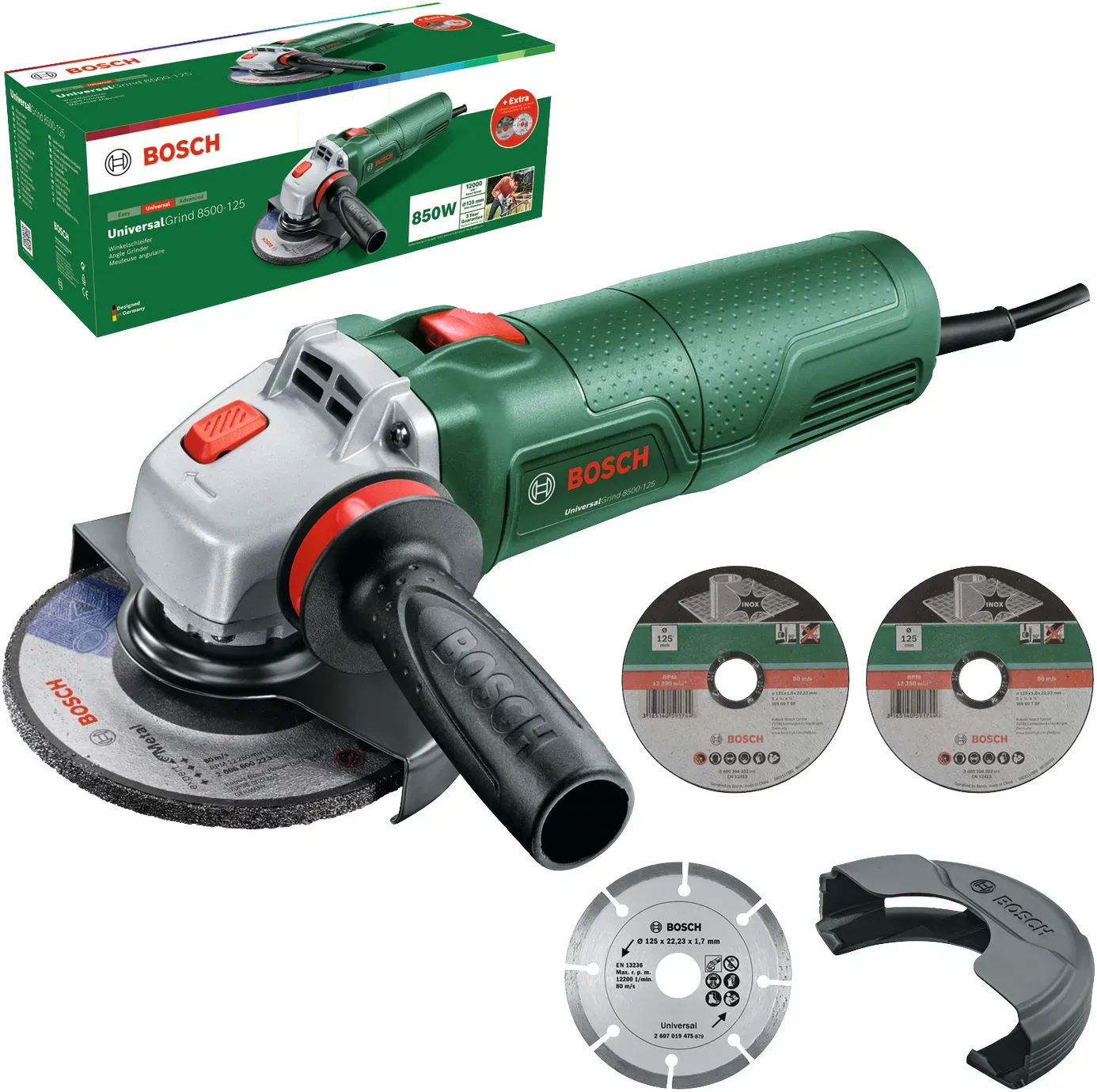 Bosch DIY Winkelschleifer UniversalGrind 850-125 (06033E2102)