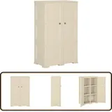 Kunststoffschrank 79x43x125 Cm Holzdesign Angora-weiß - Aufbewahrungsbox - Garderobe - Schuhregal - Wohnzimmermöbel - Küchenorganisation