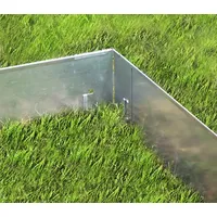 Ecke für Rasenkante Metall - Passend zu unseren 120cm Langen Rasenkanten - 4er Set Ecke für Beeteinfassung Metall - Höhe 18,5 cm - Ideal für Garten Beeteinfassung & Wegbegrenzung - Feuerverzinkt