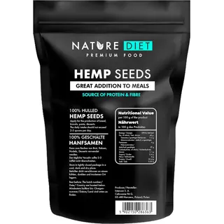 Hanfsamen 1000g | Geschält | Glutenfrei & Vegan | Reich an Protein & Ballaststoffen | Quelle von Omega 3 & 6 | Superfood für die Tägliche Ernährung | by Nature Diet