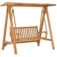 VidaXL Hollywoodschaukel Massivholz teak 2-Sitzer 