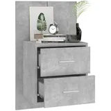 vidaXL Nachtschrank Betongrau 52,10 x 32,5 x 95 cm Grau