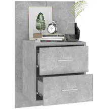 vidaXL Nachtschrank Betongrau 52,10 x 32,5 x 95 cm Grau