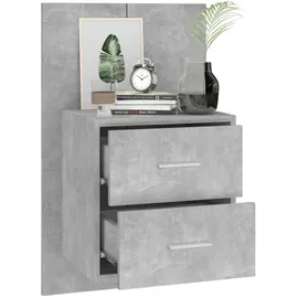 vidaXL Nachtschrank Betongrau 52,10 x 32,5 x 95 cm Grau