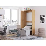 Schrankbett teddy 90x200cm vertikal artisan eiche