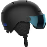 Salomon Orka Visor Helm Ski Snowboarden, Integrierter Komfort, einfach anzupassende Passform und leicht, Schwarz, KS
