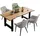 SalesFever Essgruppe "Esszimmerausstattung aus Holz und Metall", beige (natur, creme, schwarz, beige, schwarz), Samt, 180,90, Massivholz, Metall, Polyester, Sitzmöbel-Sets, Essgruppe