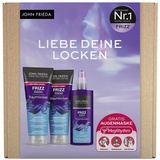 JOHN FRIEDA Frizz Ease Traumlocken 250 ml +  Conditioner 250 ml + Styling Spray 200 ml Geschenkset