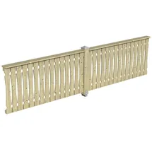 SKANHOLZ Brüstungsgeländer Balkonschalung 400 cm Länge 96 cm Höhe Beige