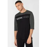 super.natural Fahrradshirt "Contrast" in Schwarz/ Anthrazit | Gr.: XL