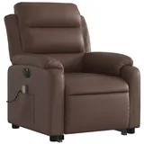 vidaXL Massagesessel mit Aufstehhilfe Kunstleder 75 x 100 x 90 cm Braun elektrisch